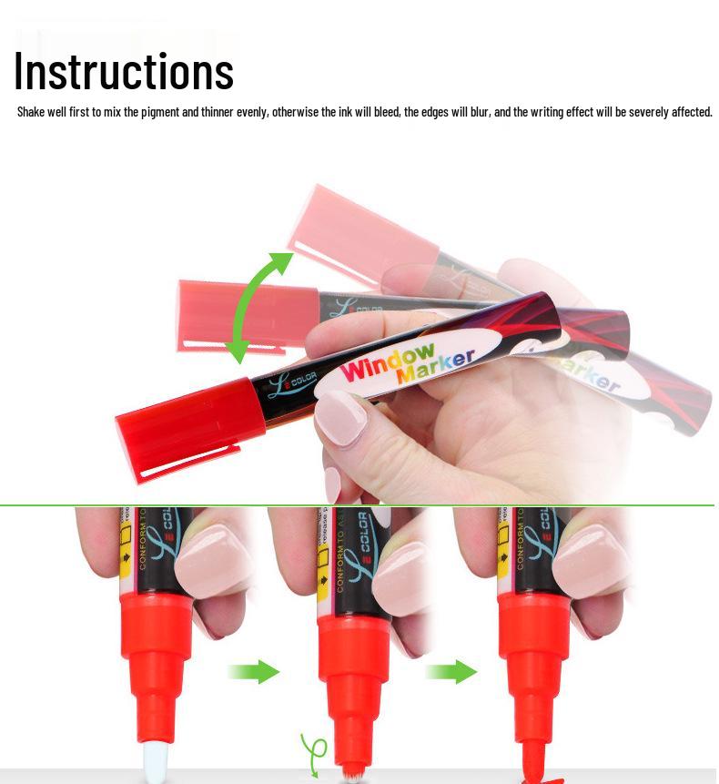 Large 8-Color LED Fluorescent Blackboard & Glass Writing Pen Set