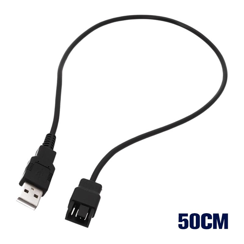 30/50/100 см 3/4-контактный кабель-адаптер для вентилятора к USB для компьютера, ПК, кабель питания для вентилятора, адаптер-разъем