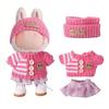 17cm Doll Clothes 3-Piece Hat Sweater Pants Sets Handmade Baby Doll Outfits Stylish Adorable Accessories for Doll Collectors