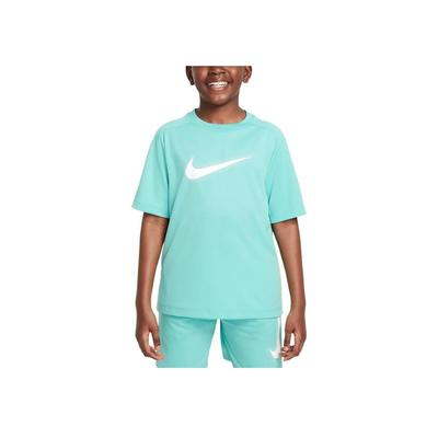 Футболка Multi Dri-FIT мягкая удобная быстросохнущая детская футболка с коротким рукавом морозно-зеленая DX5386-300