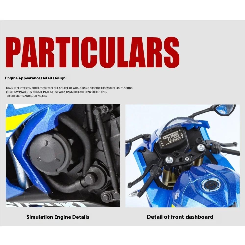 1/9 Suzuki GSX-1000R литой мотоцикл модель игрушки для мальчиков детские подарки