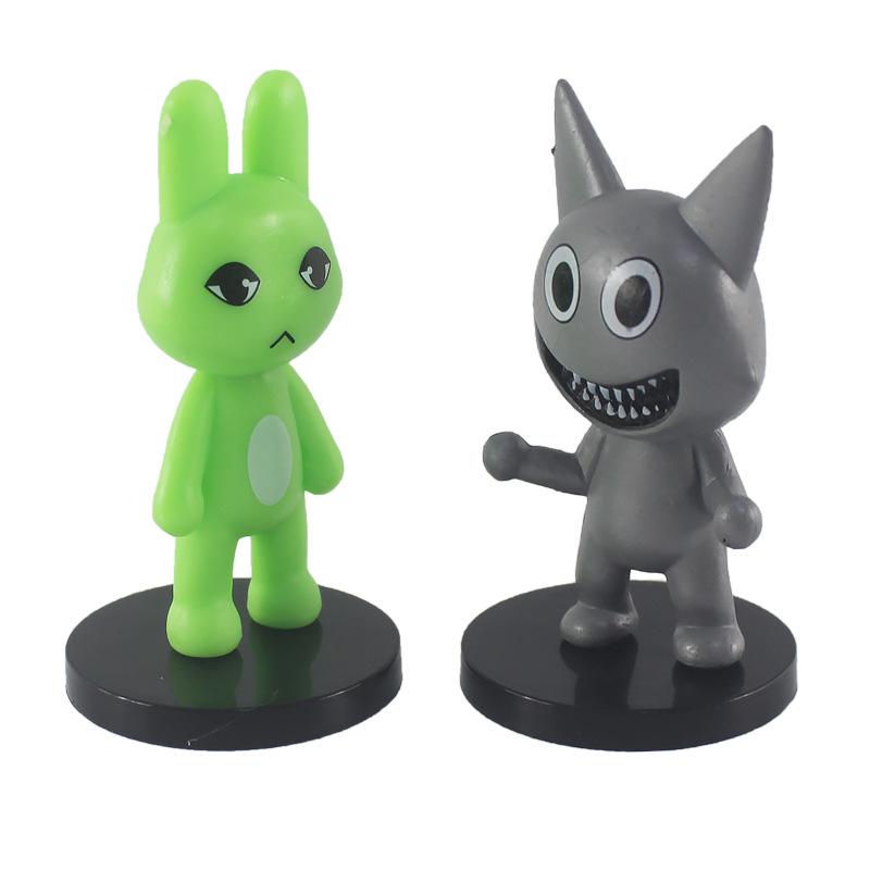 Игровая модель-фигурка животного из хоррор-больницы, 3,2 дюйма, ручная роспись, кошка и собака, с подставкой.