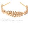 Золотой обруч для волос с полым листом, эластичный металлический ободок, декоративный женский тонкий головной убор, аксессуары для волос