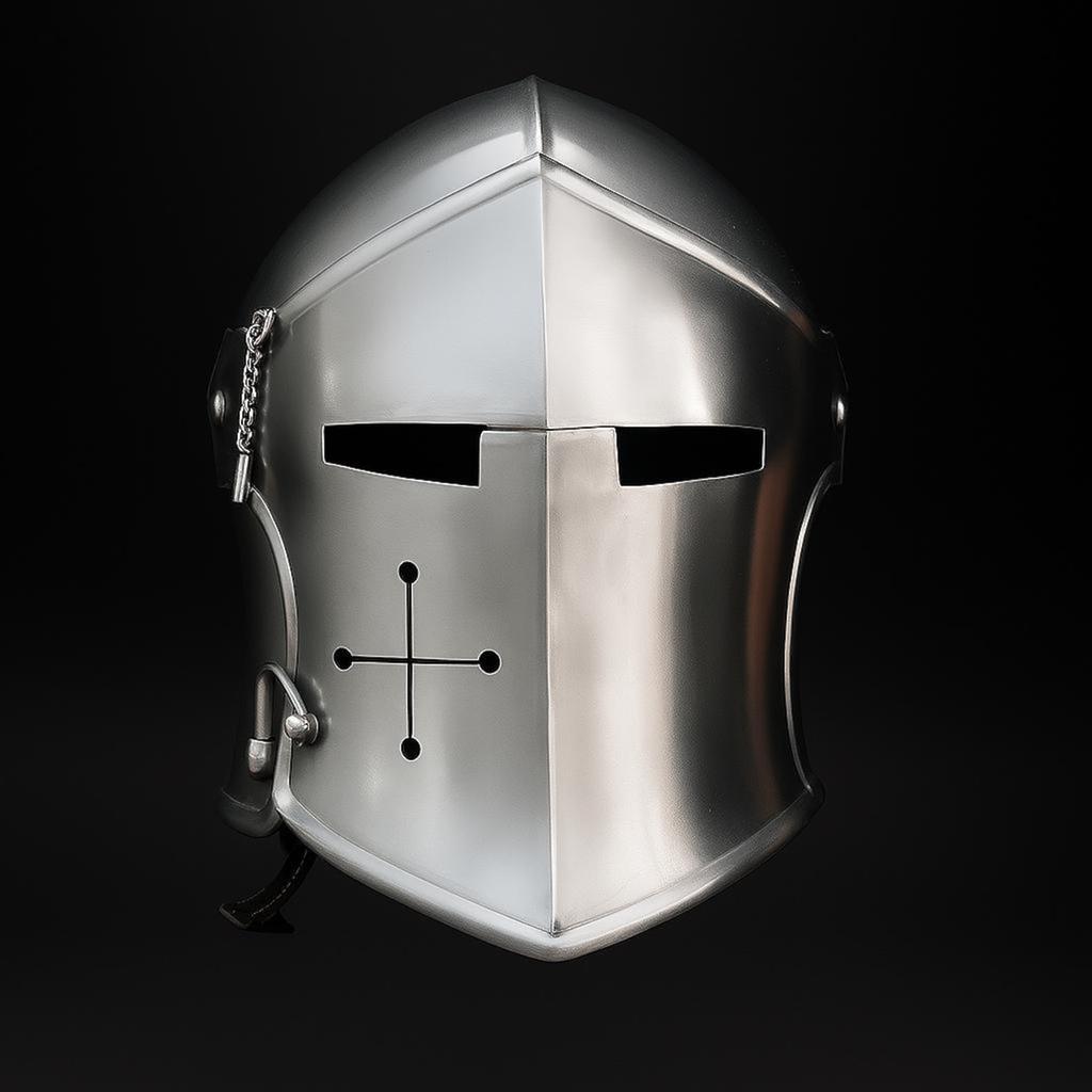 Medieval Barbuta Costume Helmet for Cosplay LARP Renaissance Fair Knight Costume