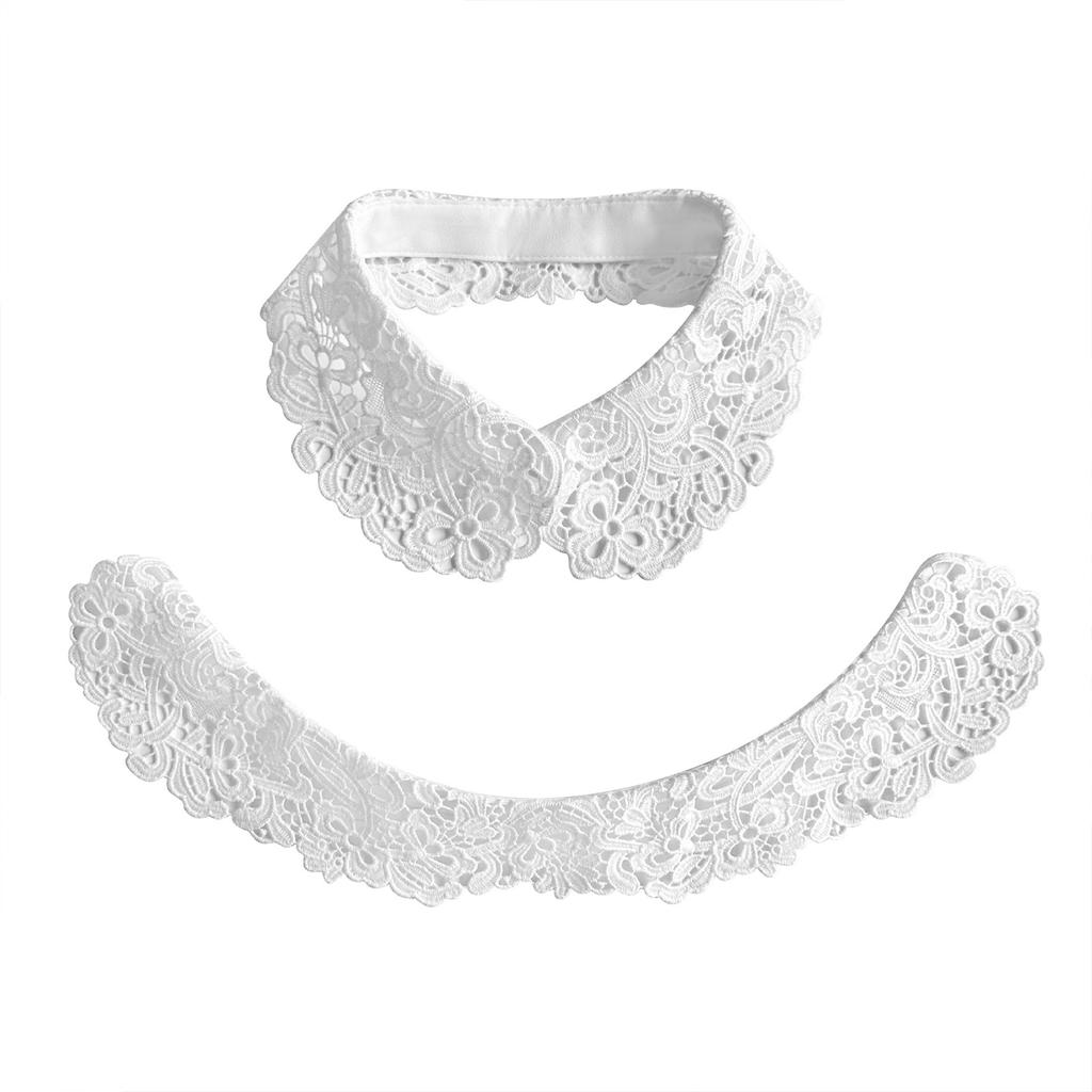 Elegant Lace Trim Detachable Collar For Women Stylish Eye Catching Accessory For Dresses And Sweaters
