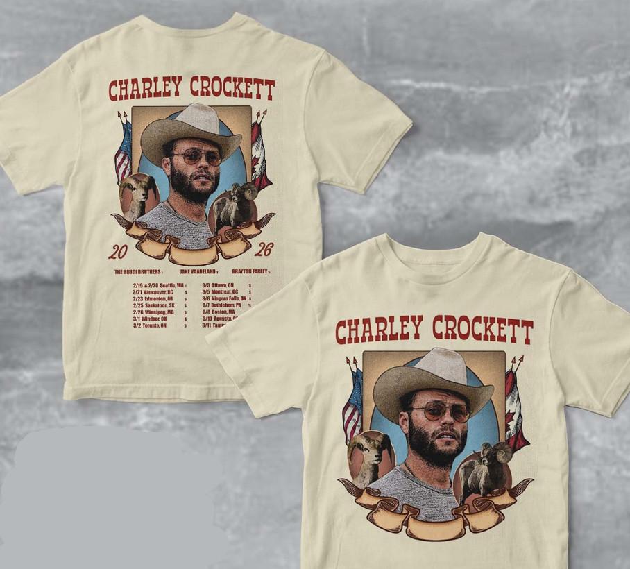 Charley Crockett 2026 North American Tour Feb–Mar City Dates Tee Unisex T-Shirt