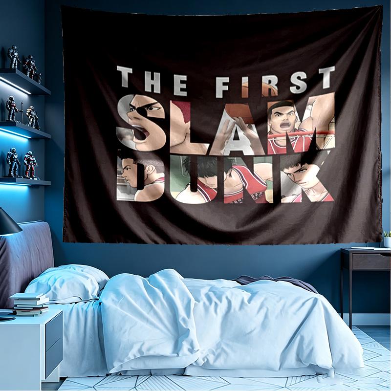 SLAM DUNK Print Tapestry, Lightweight Wall Hanging, for Bedroom, Dorm, Living Room, Home Art Decor, Birthday Christmas Gift for Friends