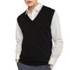Men's Autumn and Winter Thickened V-neck Warm Knitted Vest Comfortable Plus Size Sleeveless Warm Vests