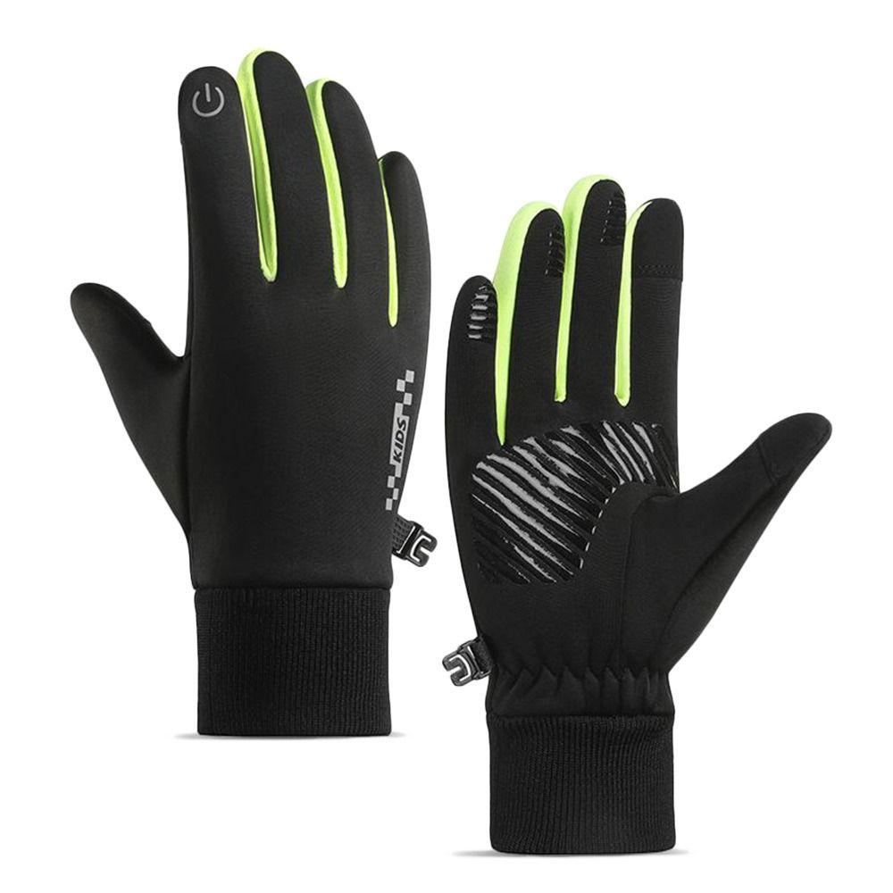 Нескользящие велосипедные перчатки-митенки с полной длиной пальцев, детские велосипедные перчатки для мальчиков и девочек