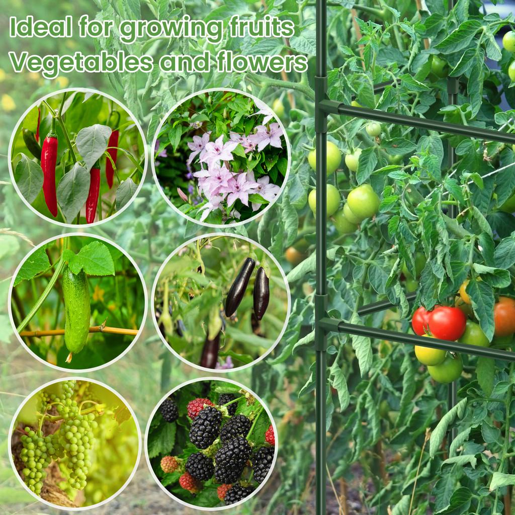 Садовая опора-клетка для томатов, сборная клетка для томатного сада и овощей, пластиковая башня-опора для растений, колышек для огурцов, клетка для томатов