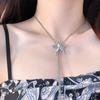 Ожерелье-бабочка из титановой стали, женская длинная цепочка на ключицу с кисточками, легкая, роскошная, модная, универсальная, горячая, для девушек, украшения для тела