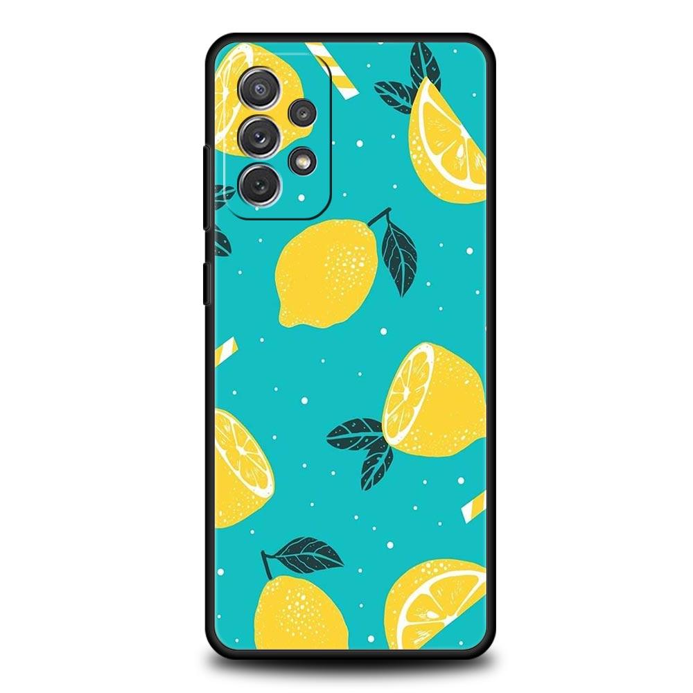 Чехол для телефона Samsung Galaxy A13 A51 A71 A41 A31 A21S A11 A01 A03S A12 A32 A52 A22 A23 A33 A53 A73 5G Cover Средиземноморский Лимон