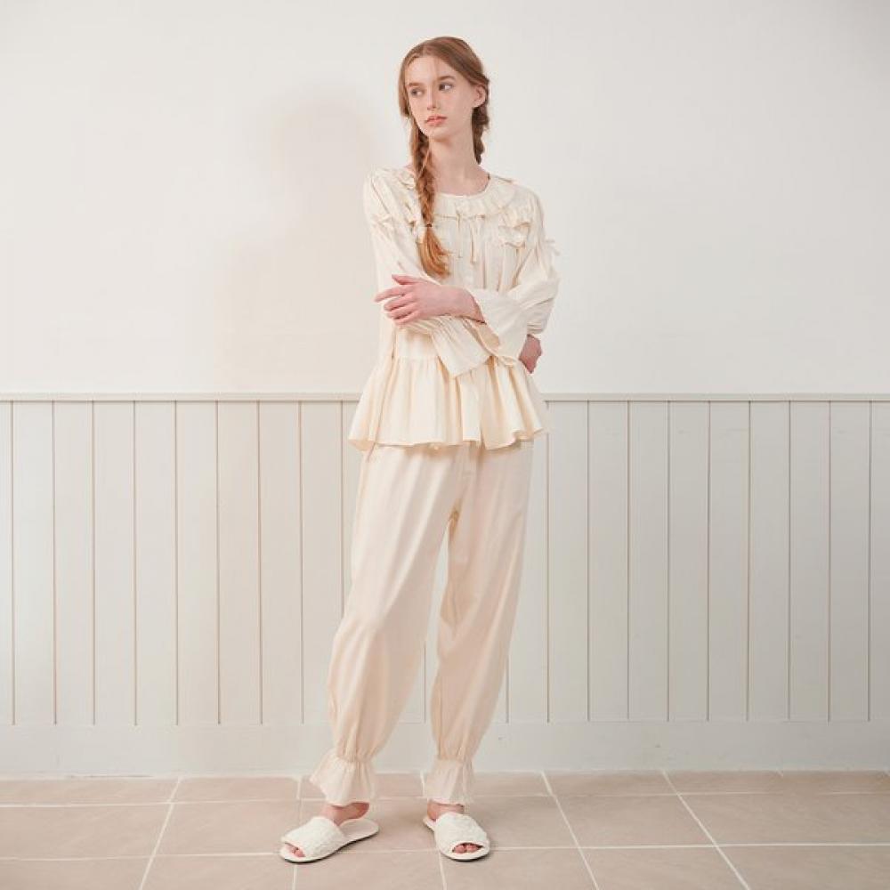 Lunaluz Women S Cotton Long Sleeve Two Piece pajamaS Fomini