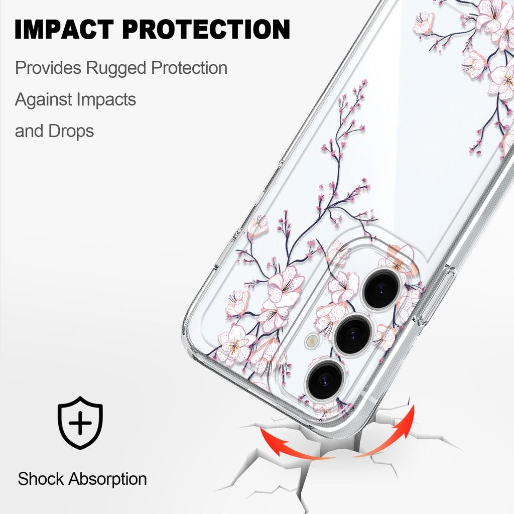 Прозрачный чехол для телефона 'Цветочный танец' для Samsung Galaxy S26 S25 S24 S23 FE Plus Ultra, мягкий чехол из ТПУ