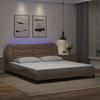 VidaXL Bed Frames with LED Lights, Upholstered Bed, Double Bed, Adult Bed for Bedroom Interior, Modern, 3213952