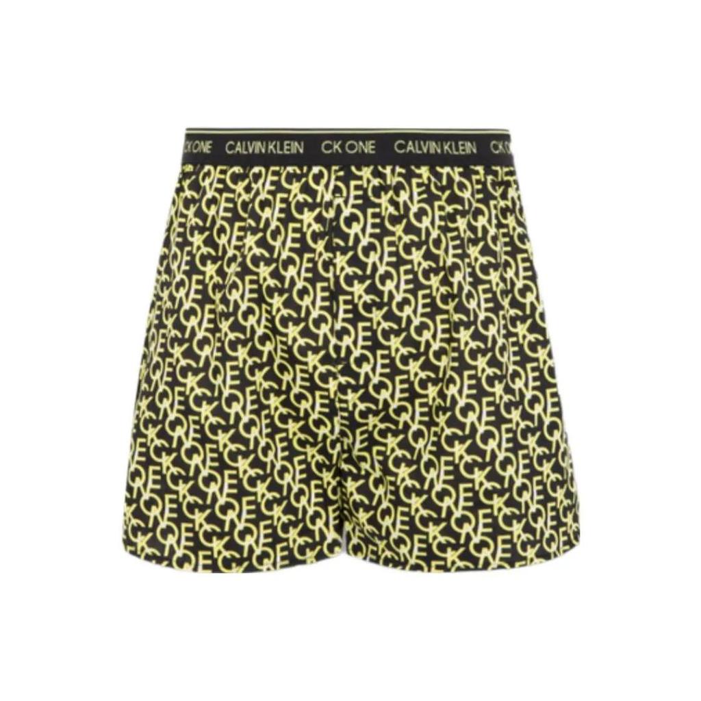 CALVIN KLEIN Boxer Briefs Men's 1 Pack Black Yellow (Unisex) Boxer Briefs NB2998 1BD