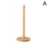 Wooden Roll Paper Towel Rack Holder Bathroom Tissue Vertical Stand Disposable Paper Pot Kitchen Toilet Storage Accessories