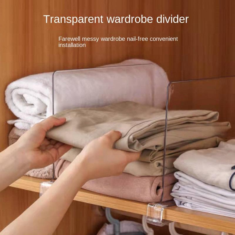 3968 Гардеробная многоуровневая перегородка Прозрачная акриловая перегородка Раздельный шкаф для хранения вещей Вертикальная многоуровневая полка Вставного типа