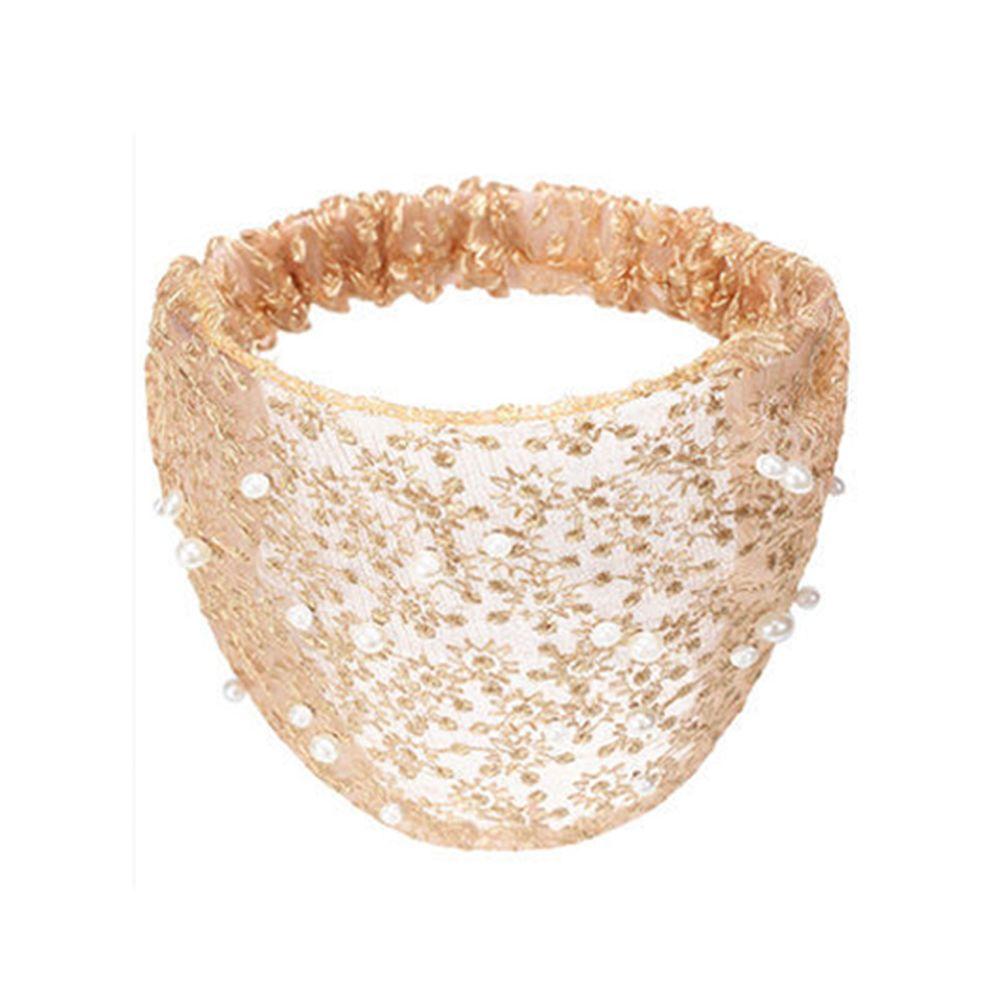Pearls Make up Korean Style Hair Wear Organza Headband Wide Side Hairband Women Hair Accessories