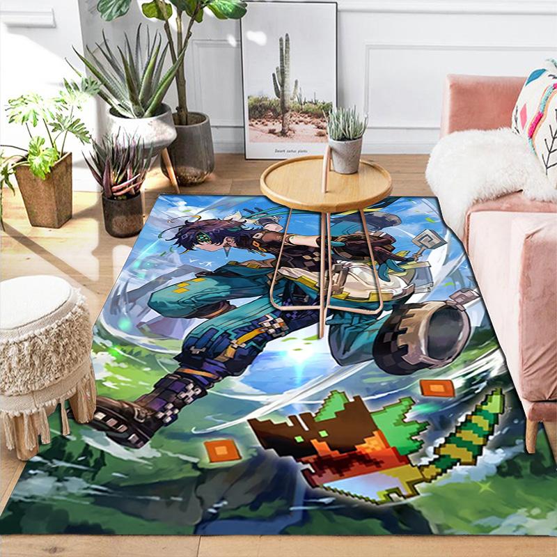 Genshin Impact Kinich Rug Floor Mat for Living Room or Bedroom Soft and Comfortable Carpet a Gift for Birthday and Holiday.NFF0928232