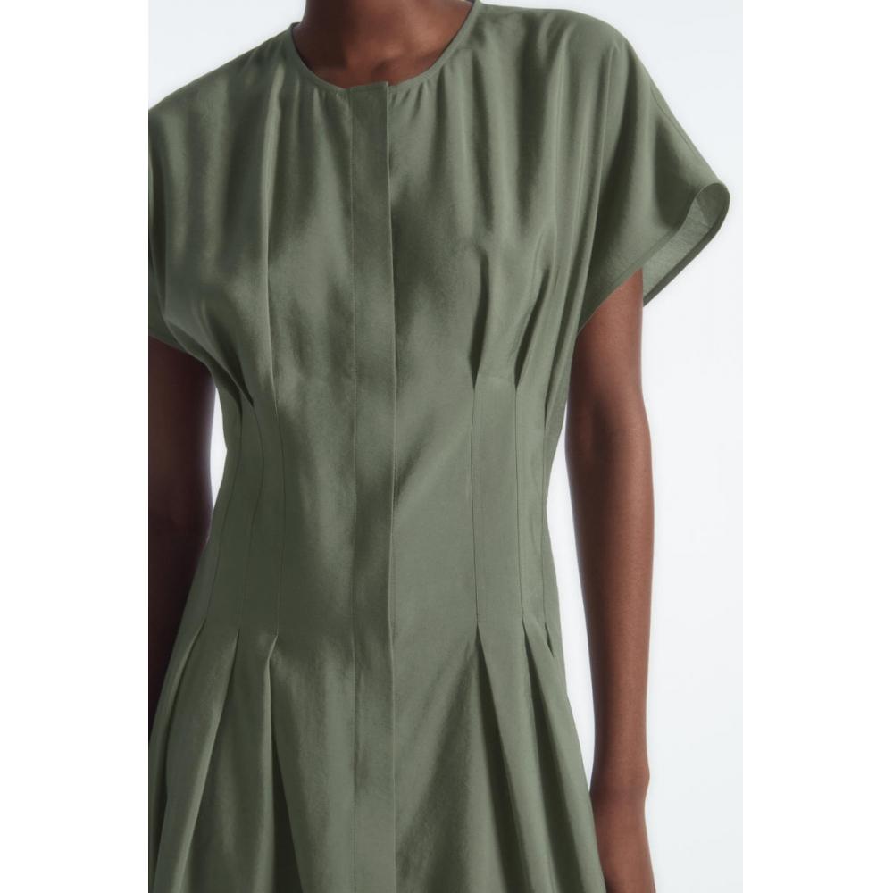 COS Платье миди в японском стиле с плиссировкой на талии