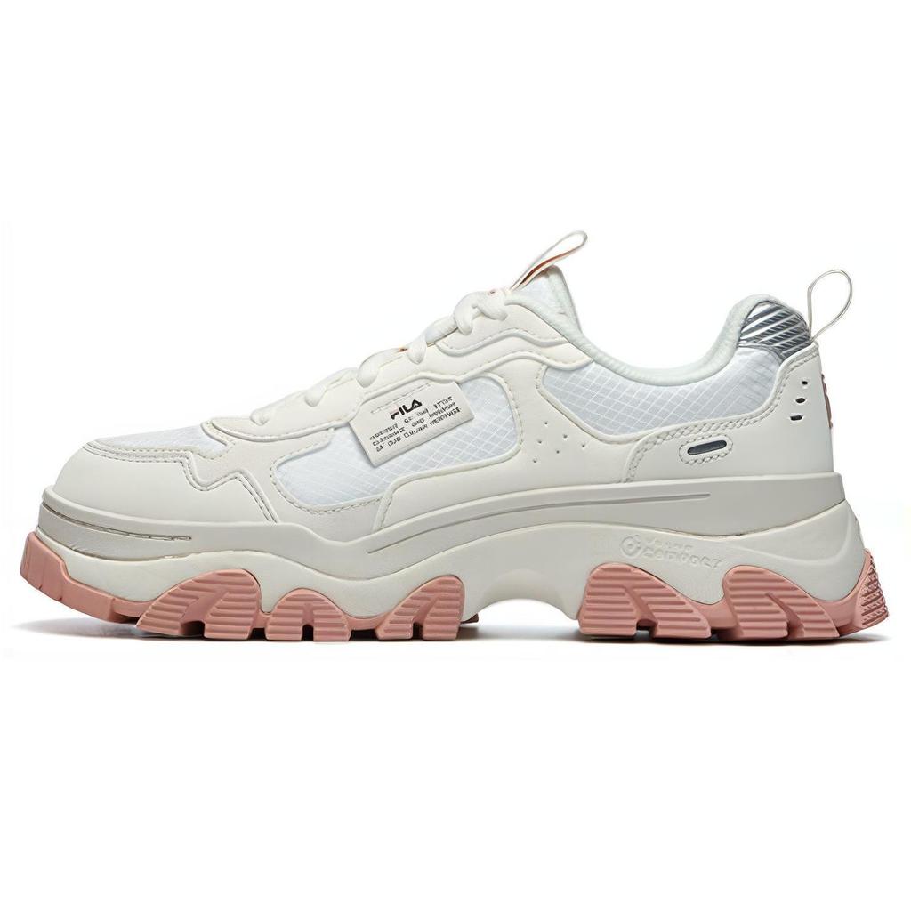 FILA HIKE Textile, Synthetic Leather Low top Chunky Sneakers Women's Pink White F12W144132FSW