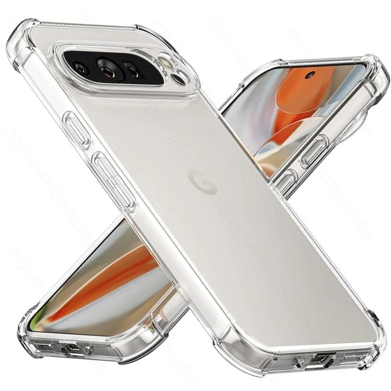 Прозрачный прозрачный силиконовый мягкий чехол для Google Pixel 9 XL Pixel 9 8 A 7 6 Pro Slim Soft TPU Protective ShellClear Case
