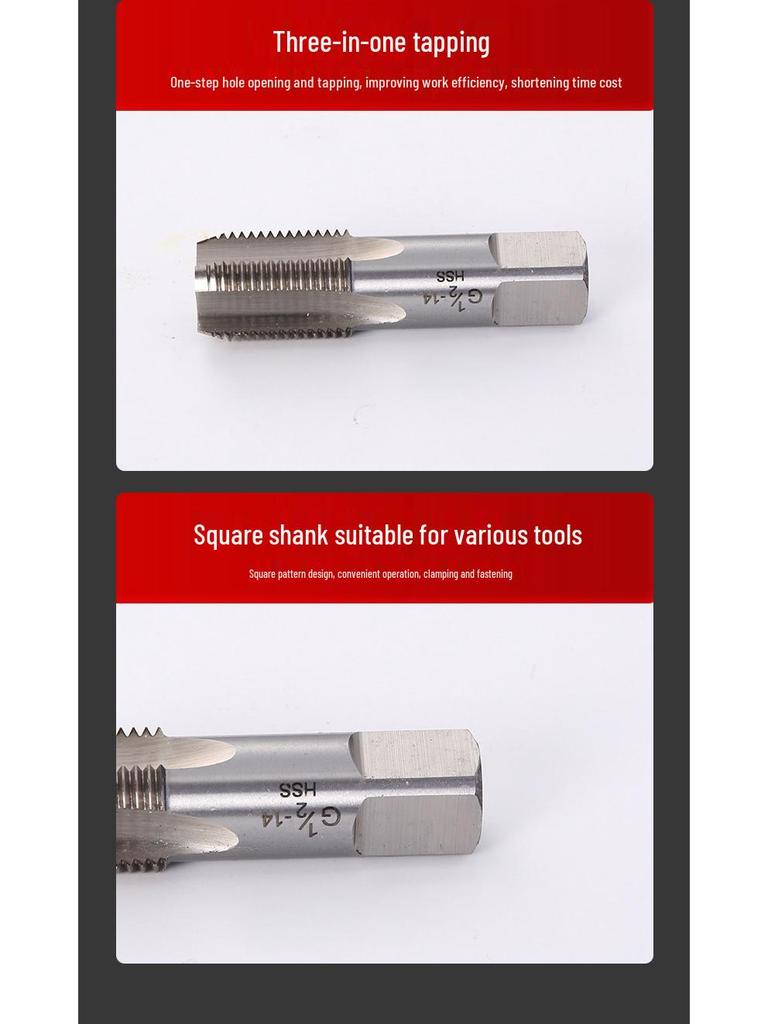 Высокоскоростная сталь GZGNPT Резьбовой метчик для ремонта водопроводных труб со сломанной резьбой 65424241