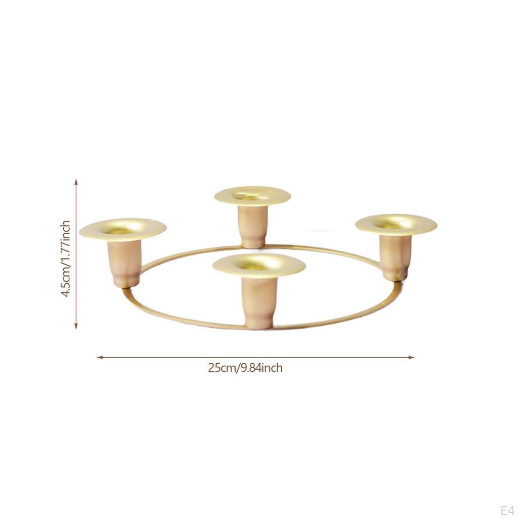 Candle Holder Centerpiece Decoration for 4 Candelabra Pillar Candles Candlestick Tealight Holders