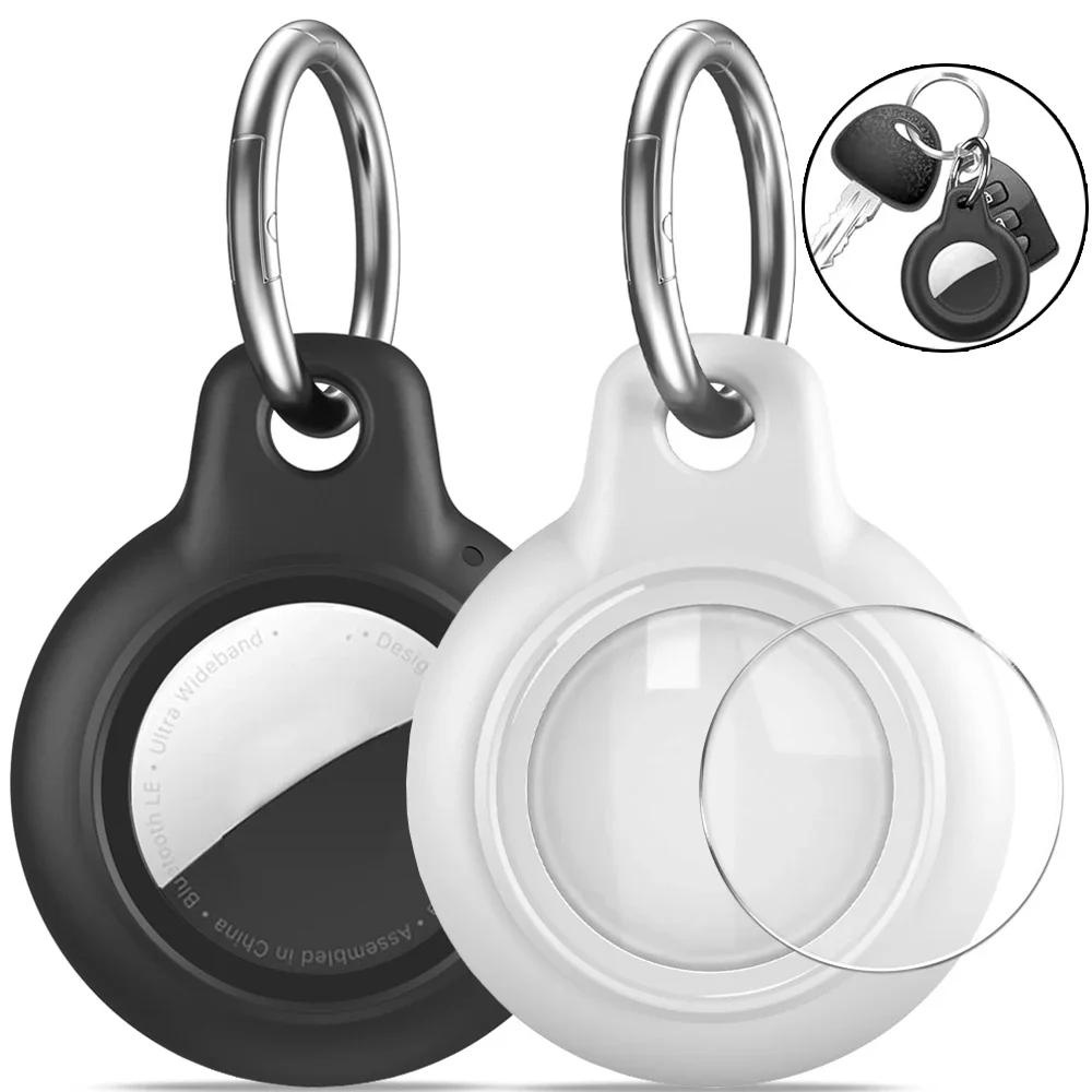 360° Full Coverage Protectors for Apple AirTag Protective Case Waterproof Scratch-Resistant Protector Holder with Keyring