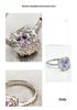 Gessen Jewelry Роскошное прямоугольное кольцо с инкрустацией бриллиантами
