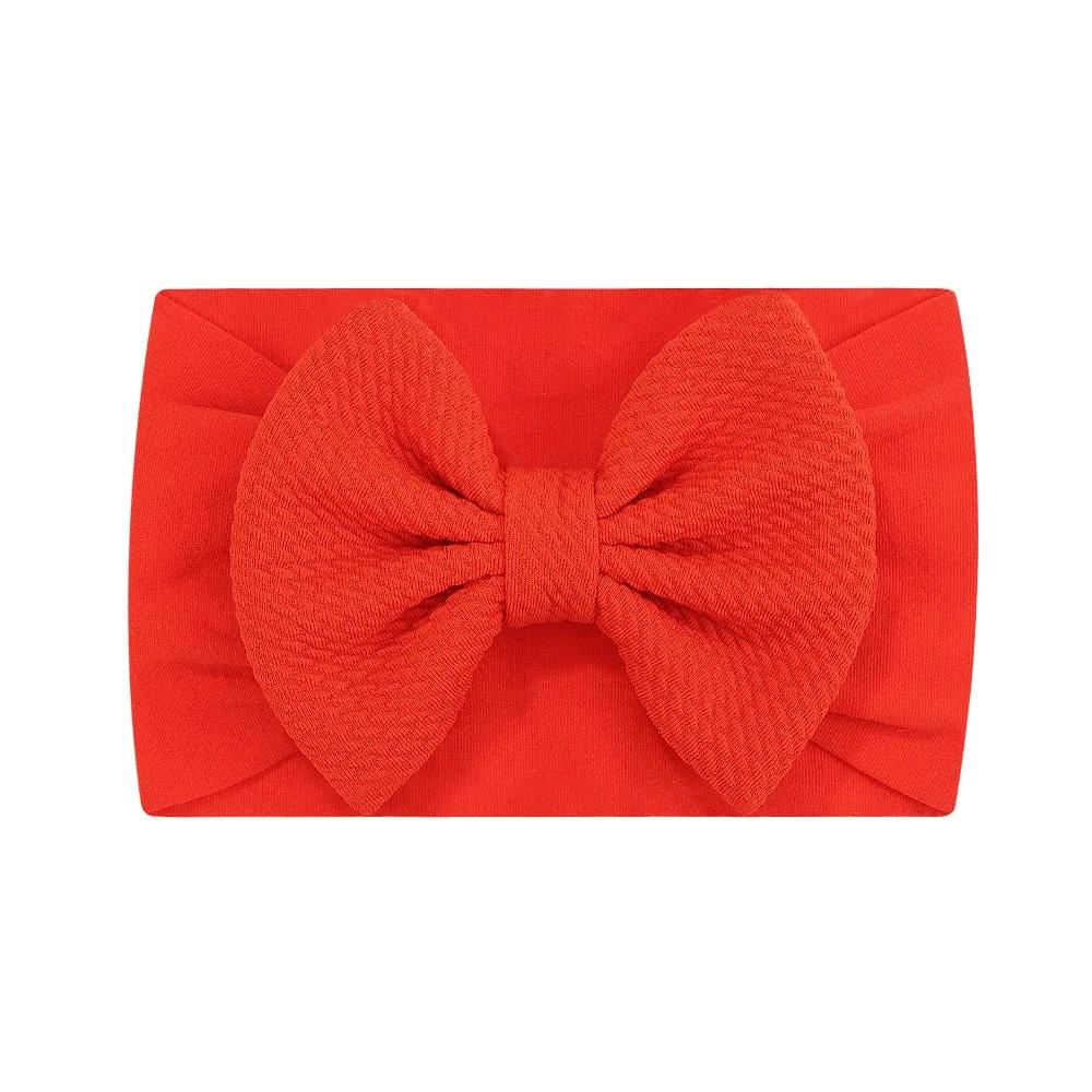 1 шт. Повязка на голову нейлон для младенцев и малышей эластичная резинка для волос для новорожденной девочки принцесса бантик милые детские аксессуары для волос