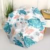 Sea turtles,Coral reef Automatic Folding Umbrella  Simple 8 Rib Design, Bright Cartoon Pattern, Durable Iron Frame, Suitable For Travel, Out
