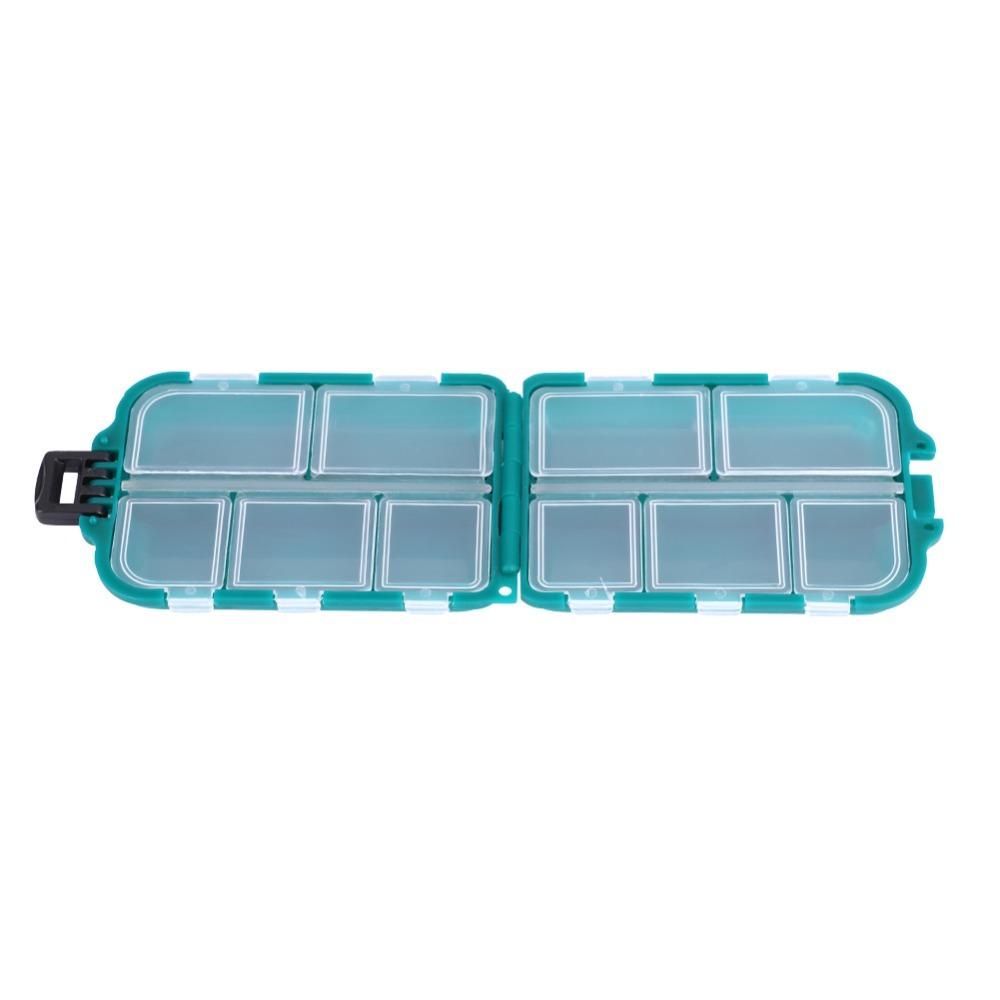 3PCS ABS Hooks Storage Case 10 Slots Lure Storage Box Fishing Baits Box Fishing Accessories