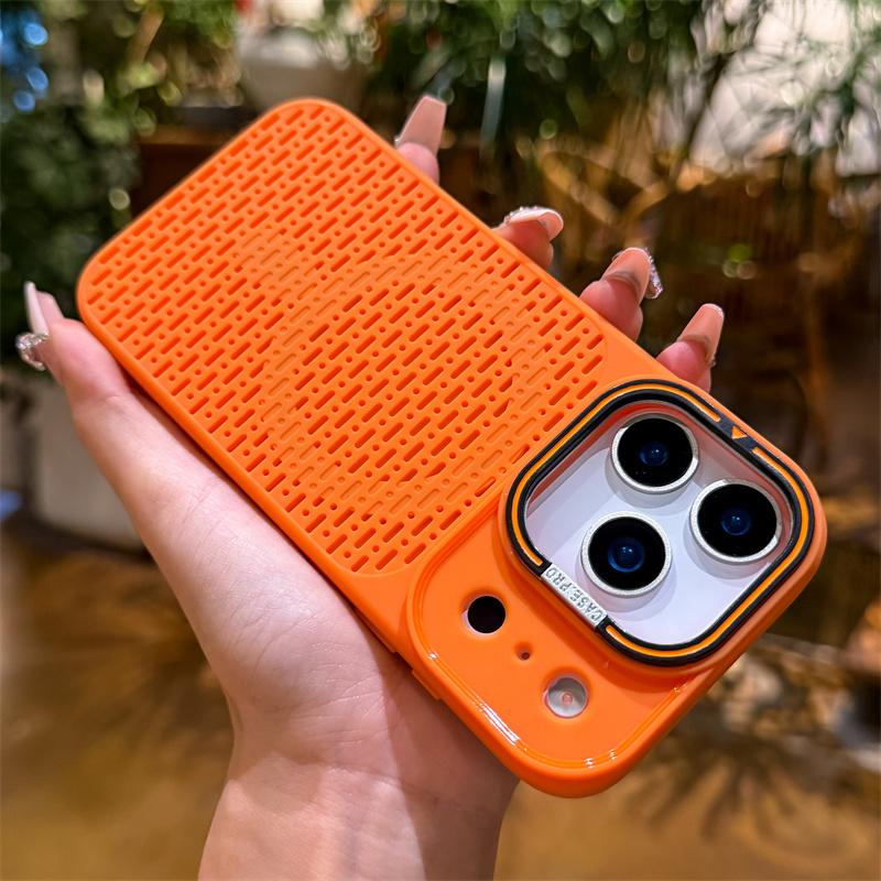 Cooling Mesh Camera Mount Case For 17 15 14 13 12 16 Pro Max Plus For Magsafe Charge Shockproof Heat Dissipation Cover