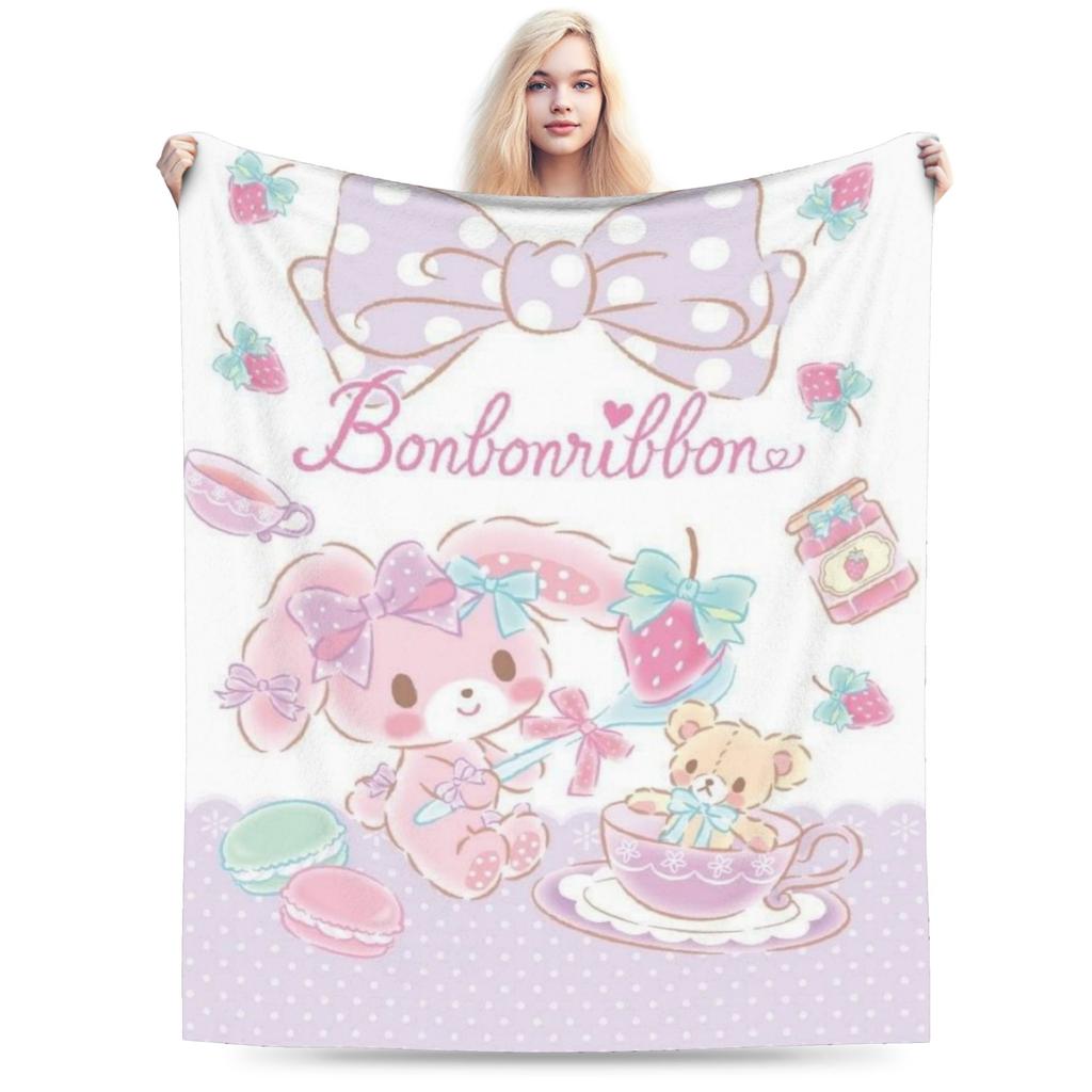 bonbonribbon cute bonbon ribbon Merch Blankets Lightweight Thin Flannel Throw Blankets Cozy Bedspread