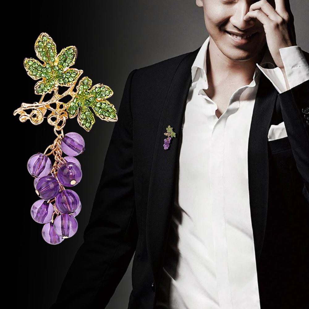 Rhinestones Brooches Crystal for Women Brooch Pins Wedding Vivid Fruit Elegant Jewelry