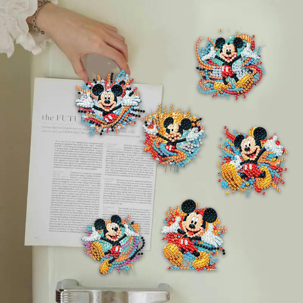 6Pcs Dance Series Diamond Art Fridge Magnet Diamond Painting Refrigerator Magnet Diamond Painting Fridge Magnet for Adults Beginners