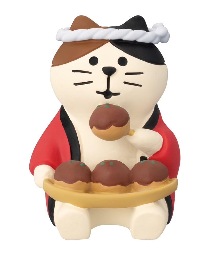 Decor Corporation Concombre Takoyaki Love Cat Size Approx. W3 D3.2 H4.2 ZCB-47404