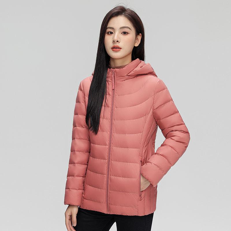 90% пух белой утки новый национальный стандарт женская простая однотонная куртка-пуховик с капюшоном и съемными рукавами женская