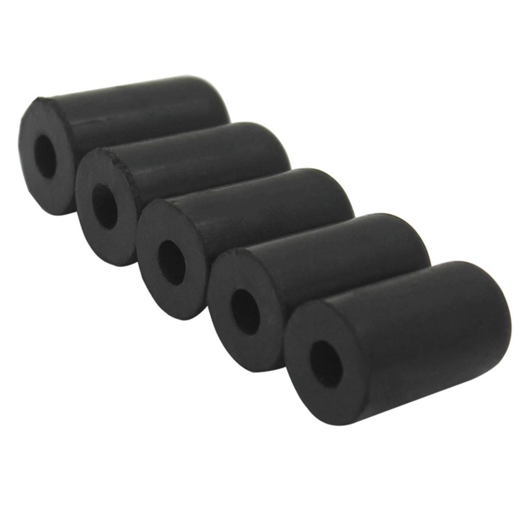 5Pcs Portable Black Cello Rubber Endpin Tip Protector Musical Instruments Accessory