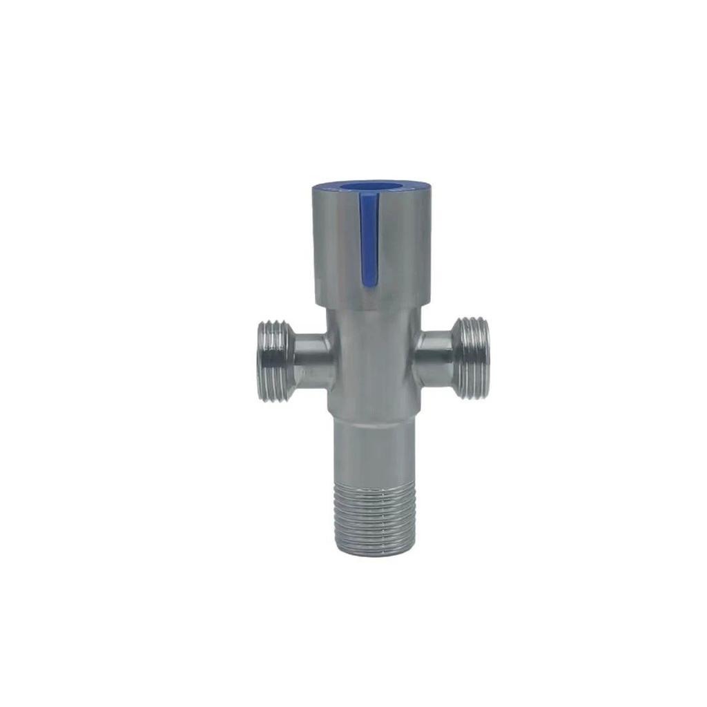 G1/2 Stainless Steel Hot and Cold Water Inlet Valve Bathroom Kitchen Sink Stop Valve Toilet Connection Water Pressure Regulator