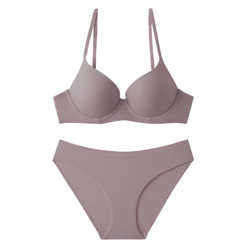 Бесшовный комплект бюстгальтера с застежкой спереди, гладкой посадкой и мягкой косточкой