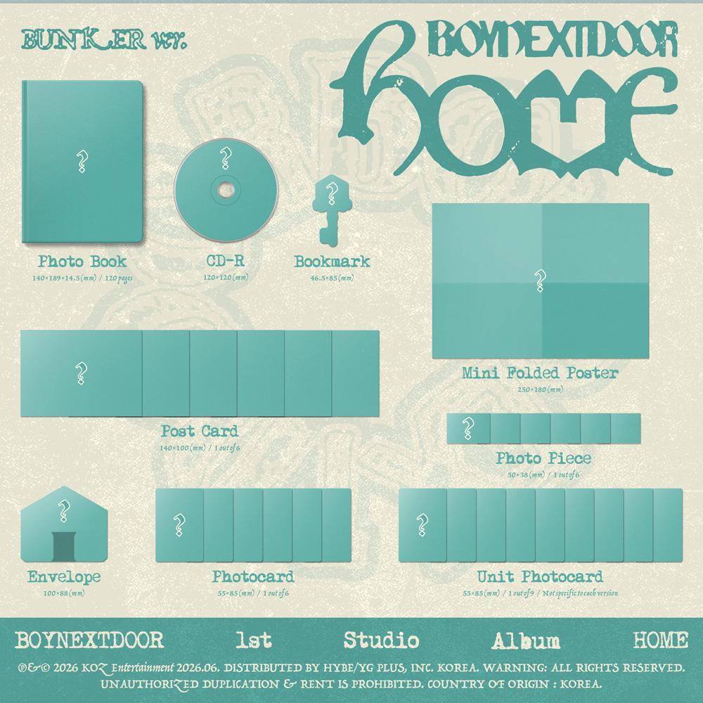 [Предзаказ] BOYNEXTDOOR HOME Kpop Альбом CD Фотокарточка Официальная Случайная Версия