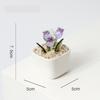 Mini Glass Flower Bouquet with Flowerpot Glass Flower Decor Blown Glass Flower  Wedding Decoration