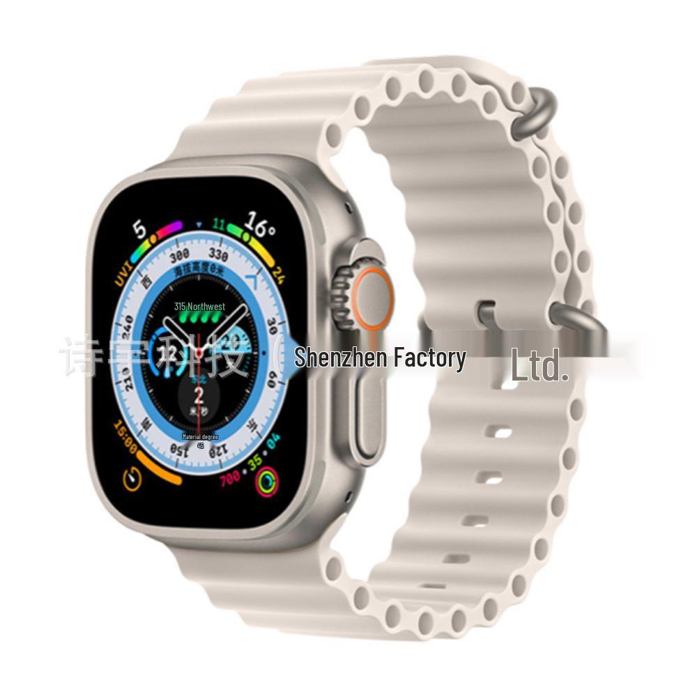 Силиконовый ремешок Apple Watch 11 Ultra с двойной пряжкой