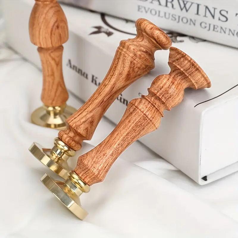 1 шт. Ручка для печати из воска, только ручка из розового дерева, замена для винтажных печатей для воска, съемная головка диаметром 7 мм