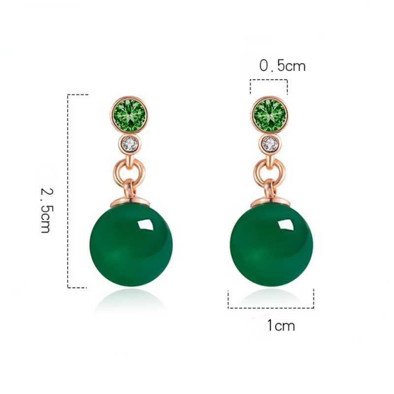 Sace Gems Классические восстанавливающие древние серьги из медного сплава с зеленым цирконом для женщин, подарки на свадьбу