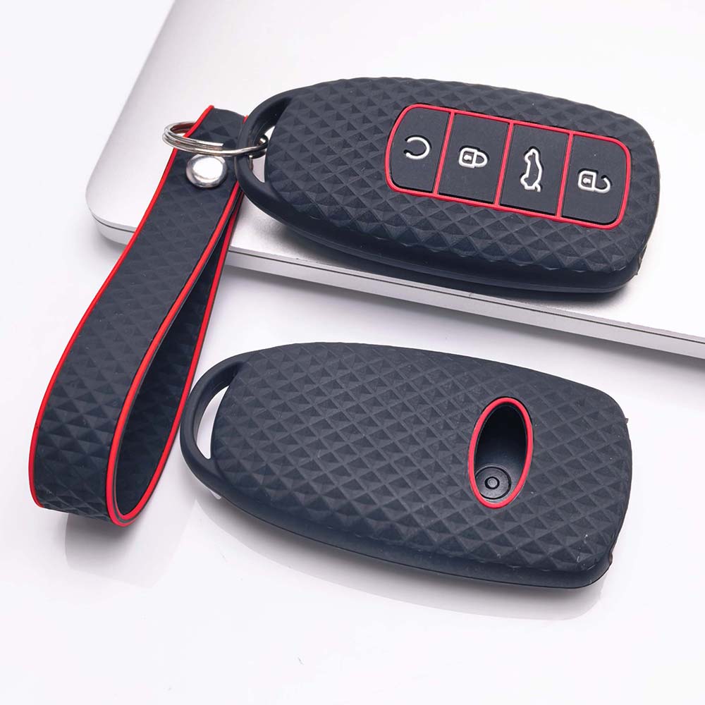 Чехол для брелока Chery Tiggo с брелоком, защита от царапин, ударопрочная защита, мягкая текстура для удобного захвата, отзывчивые кнопки, пылезащитный чехол