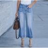 Loose Wide Leg Straight Jeans Washed Denim Nine Points Pants for Women Comfortable Fit 2025 Spring New Style Independent Female Jean